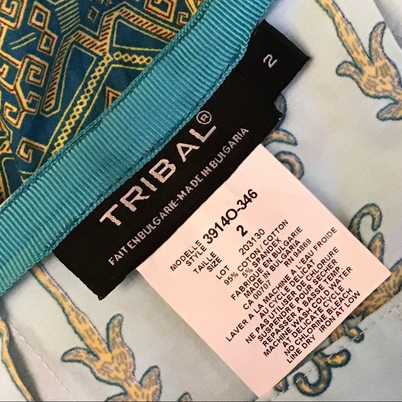 Tribal brand A line skirt, knee length, size  2 - Picture 2 of 2